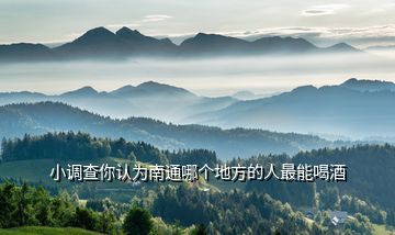 小調(diào)查你認(rèn)為南通哪個地方的人最能喝酒
