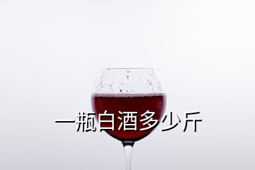 一瓶白酒多少斤