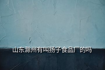 山東滁州有叫揚(yáng)子食品廠的嗎