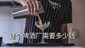 建個啤酒廠需要多少錢