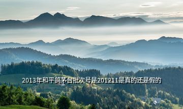 2013年和平鴿茅臺批次號是201211是真的還是假的