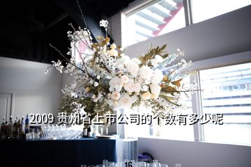 2009 貴州省上市公司的個(gè)數(shù)有多少呢