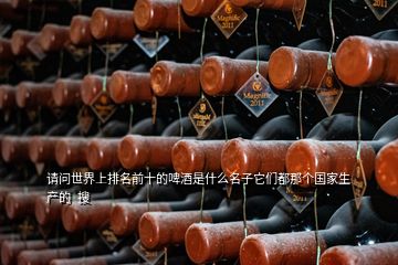 請問世界上排名前十的啤酒是什么名子它們都那個國家生產的  搜