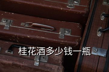 桂花酒多少錢(qián)一瓶