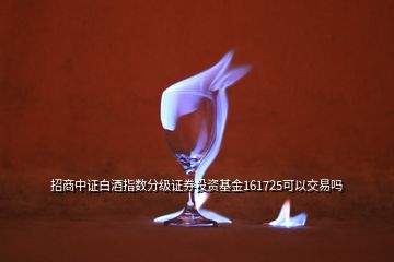 招商中證白酒指數(shù)分級證券投資基金161725可以交易嗎