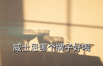 威士忌哪個牌子好喝