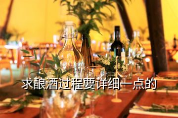 求釀酒過程要詳細一點的