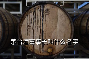 茅臺(tái)酒董事長叫什么名字