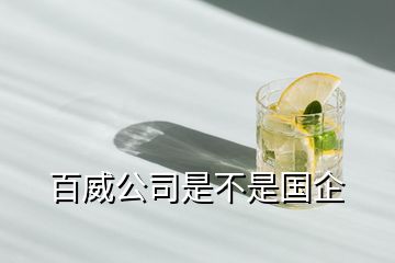 百威公司是不是國(guó)企