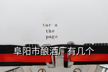 阜陽(yáng)市釀酒廠(chǎng)有幾個(gè)