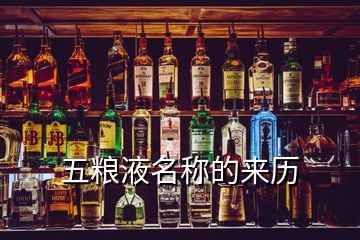 五糧液名稱的來歷
